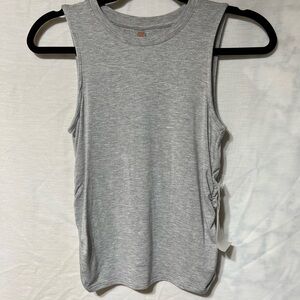 Mono‎ B Gray Tie Front Sleeveless Muscle Tee